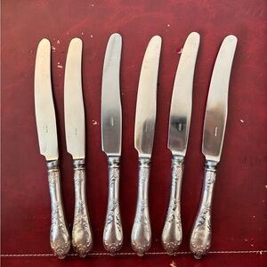 Elegant Silver Plated Vintage Knives From USSR